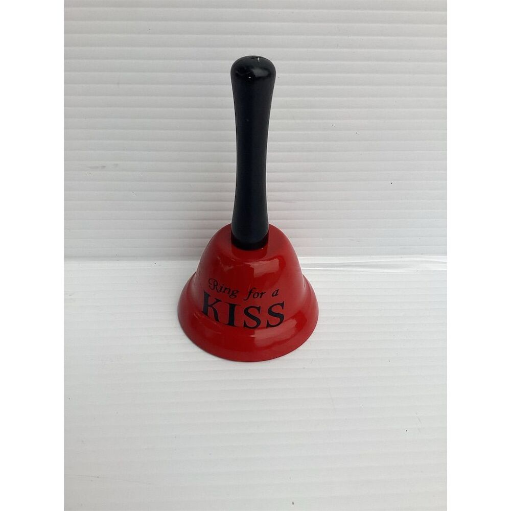 "Ring for a Kiss" Novelty Metal Hand Bell Romantic Gift‎